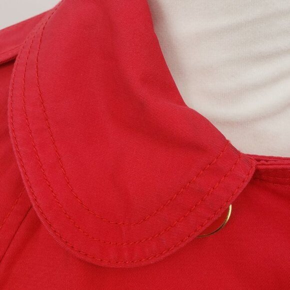 JUICY COUTURE Red Double Breasted Skirted Trench Coat Small - Picture 13 of 13